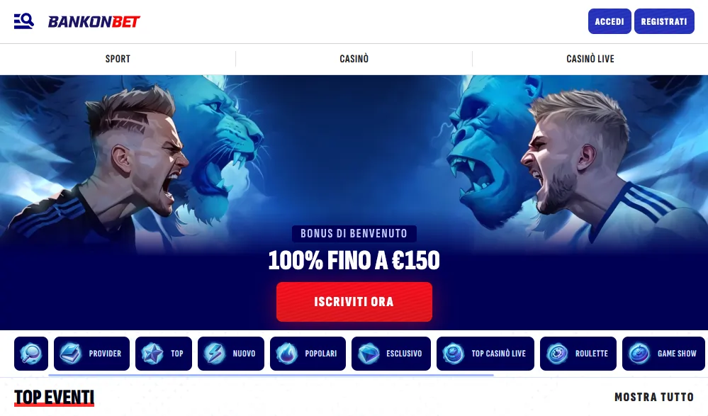 Bankonbet Casino Interface